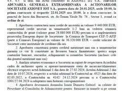 Convocarea Adunarii Generale Extraordinare a actionarilor SC Axionet IOT SA